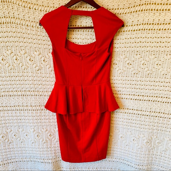 Red Peplum Dress by Bebe ❣️ - Picture 7 of 7